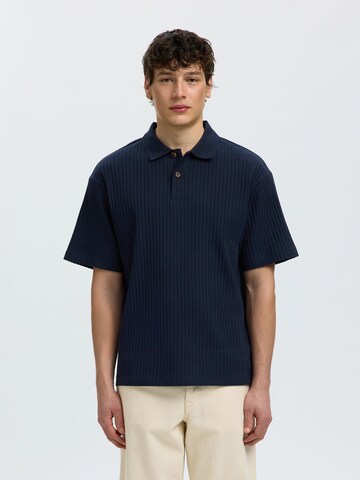 SELECTED Poloshirt in Blau: Vorderseite