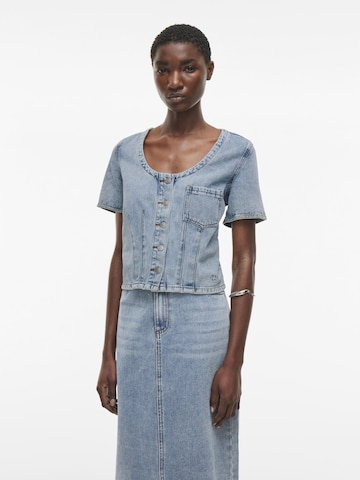 ROUGE EDIT Blouse in Blauw: voorkant