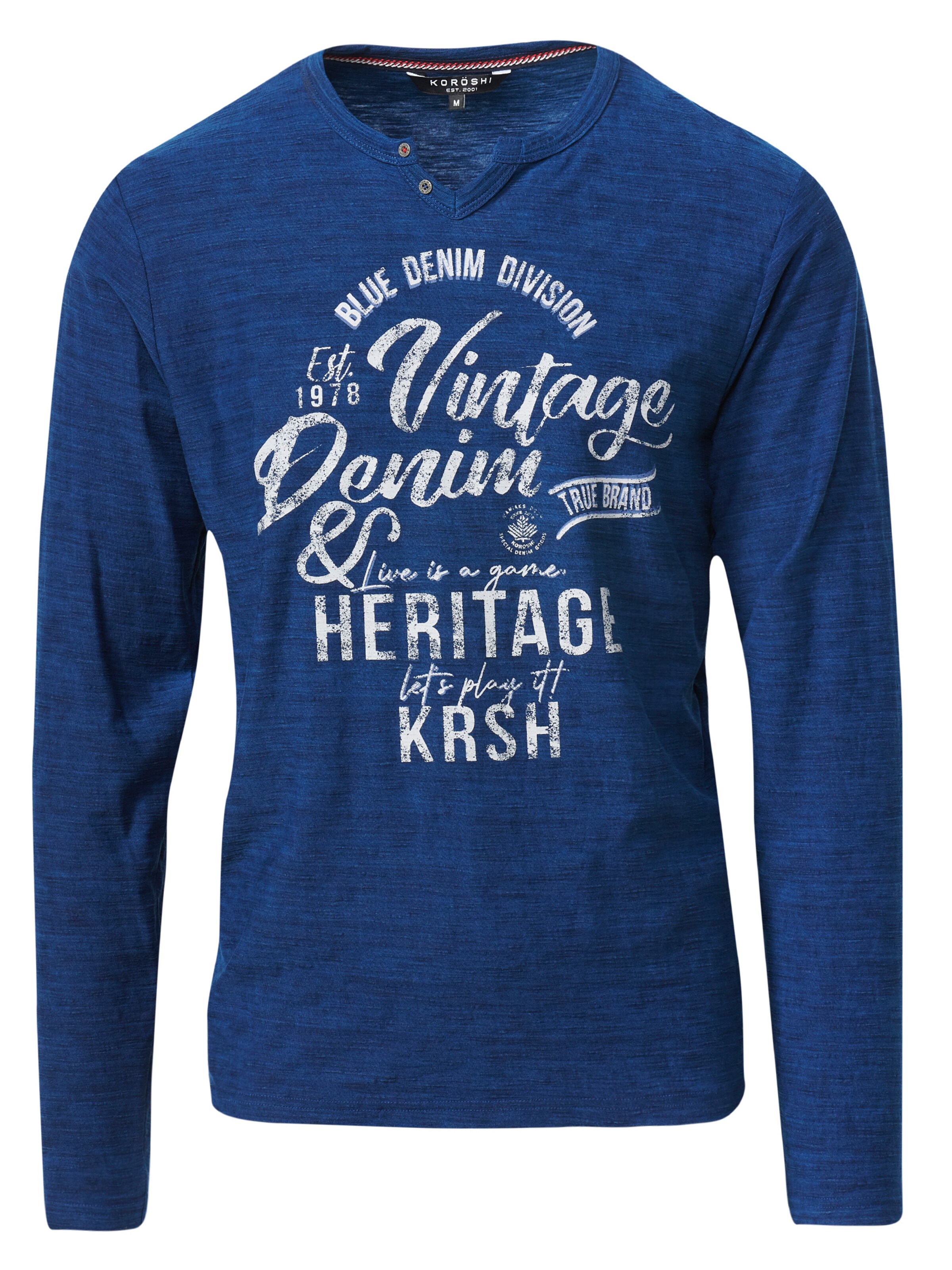 KOROSHI Tričko - Modrá: predná strana