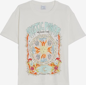 T-shirt Bershka en blanc : devant