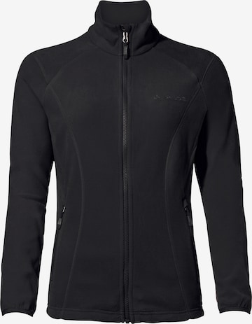 VAUDE Athletic Fleece Jacket 'Rosemoor' in Black: front