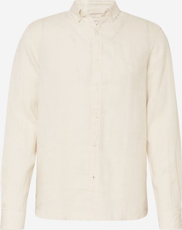 s.Oliver Regular Button Up Shirt in Beige: front