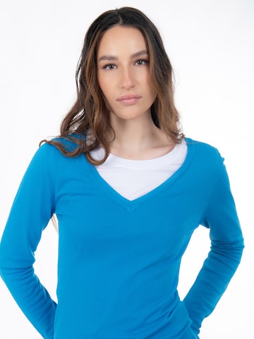 Influencer Pulóver - kék