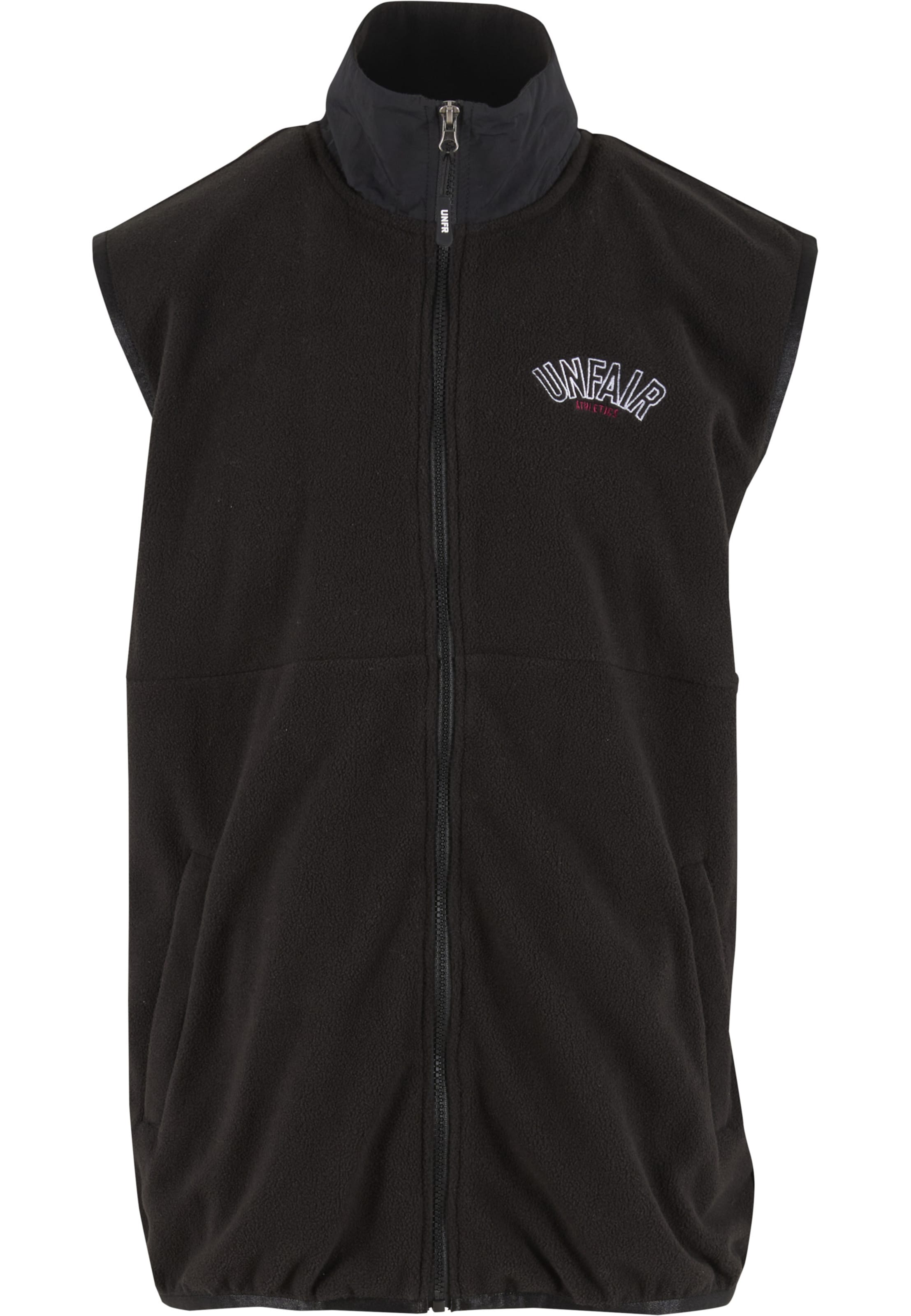 Unfair Athletics Bodywarmer 'Elementary' in Zwart: voorkant