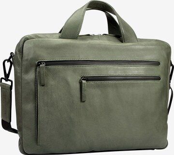 LEONHARD HEYDEN Document Bag 'Den Haag' in Green