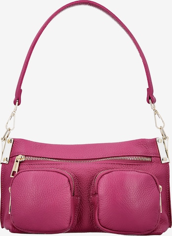 rozā faina Pleca soma: no priekšpuses