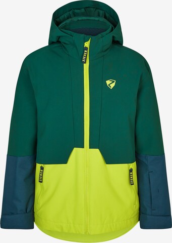 ZIENER Athletic Jacket 'AZAM' in Green: front