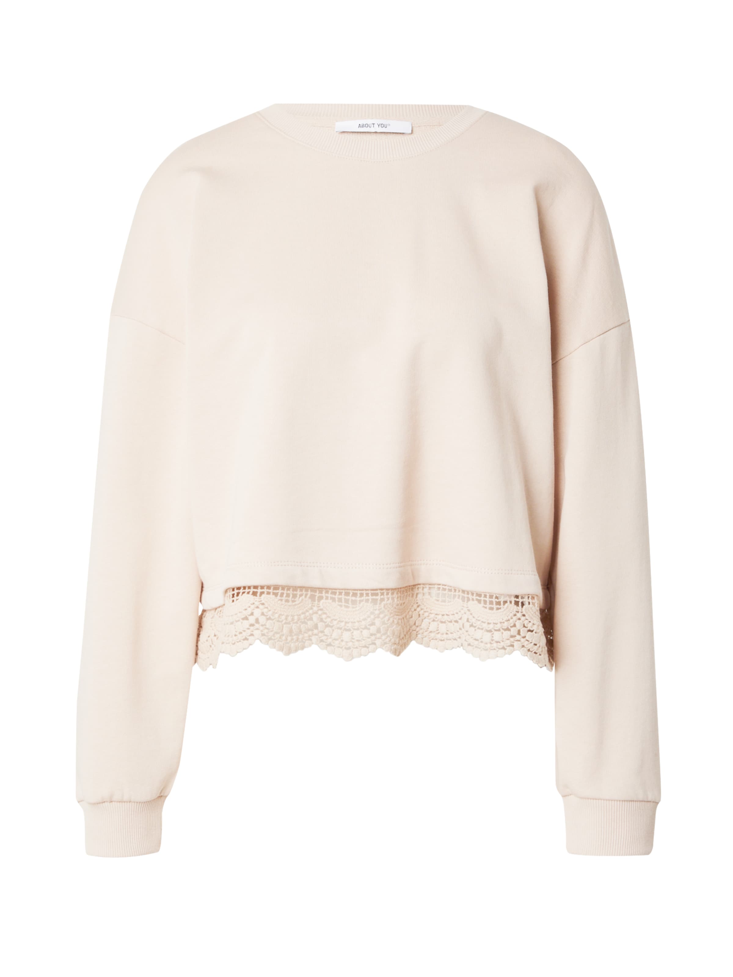 ABOUT YOU Sweatshirt 'Georgeia' in Beige: front
