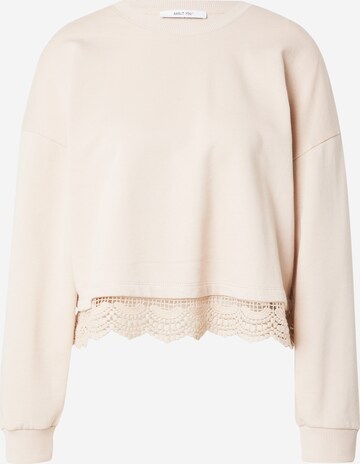 ABOUT YOU Sweatshirt 'Georgeia' (GOTS) in Beige: predná strana