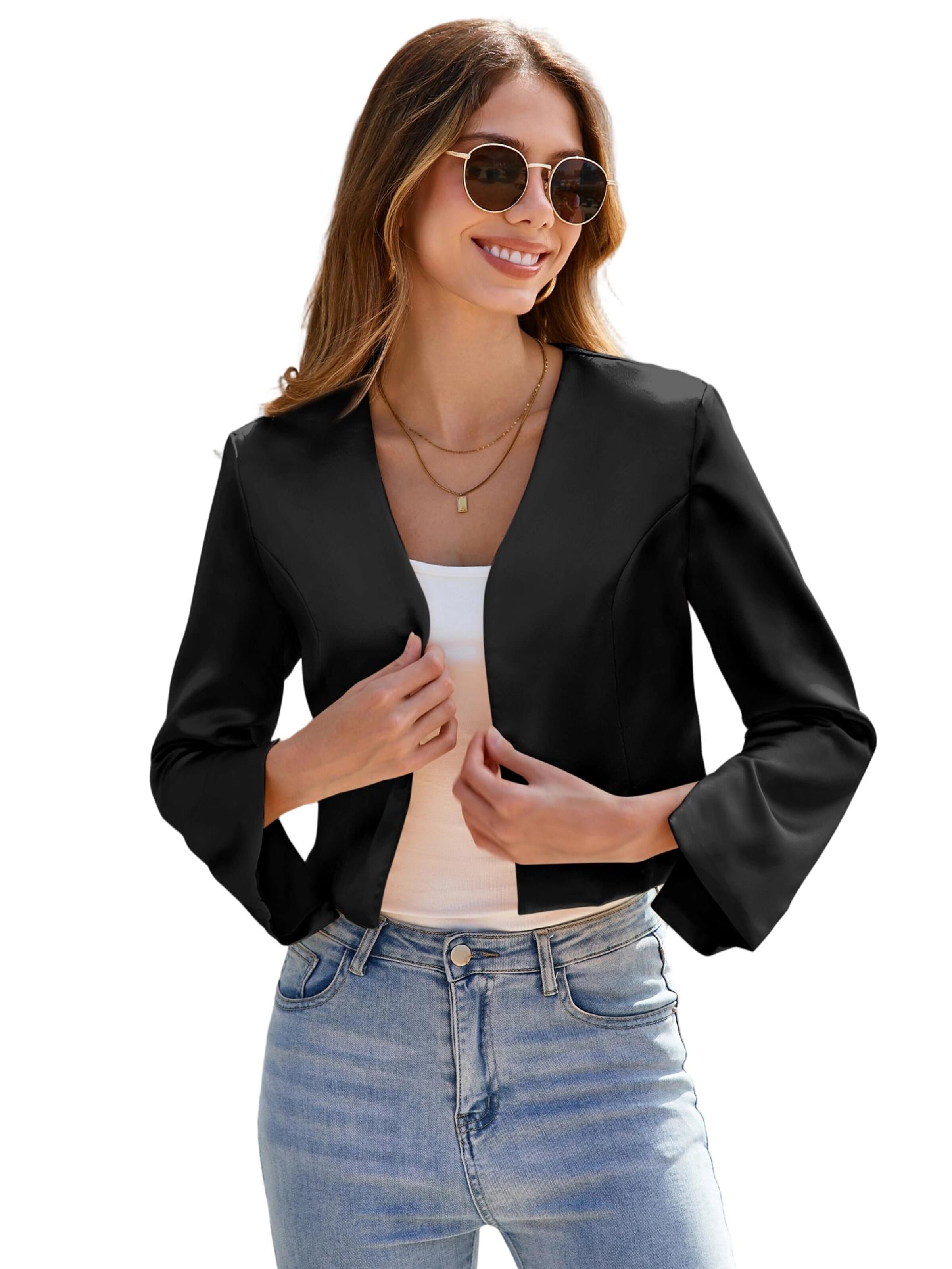 Yesfashion Marynarka w kolorze czarny