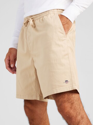 GANT Regular Broek in Beige