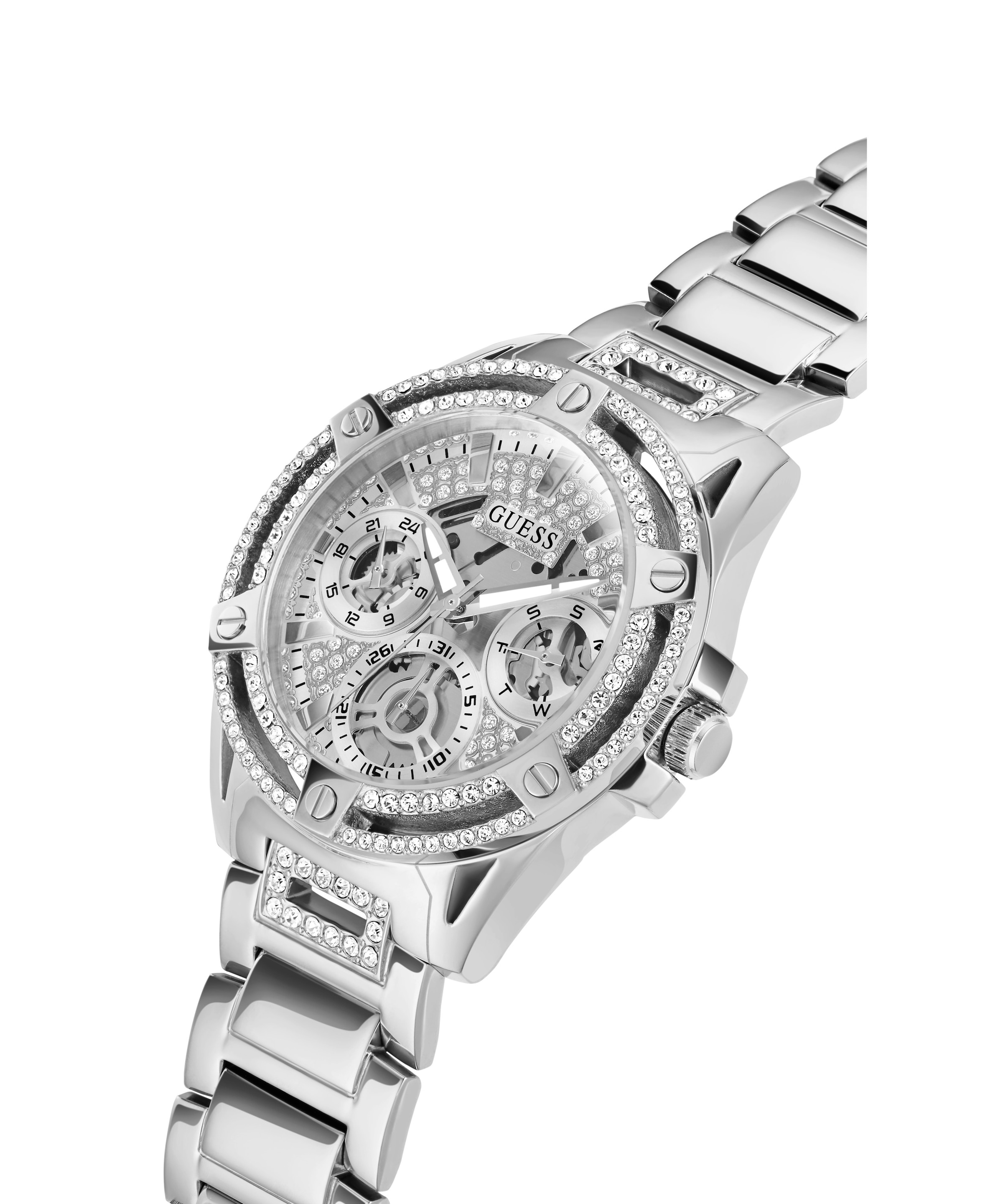 GUESS Analog Watch 'Queen' in Silver