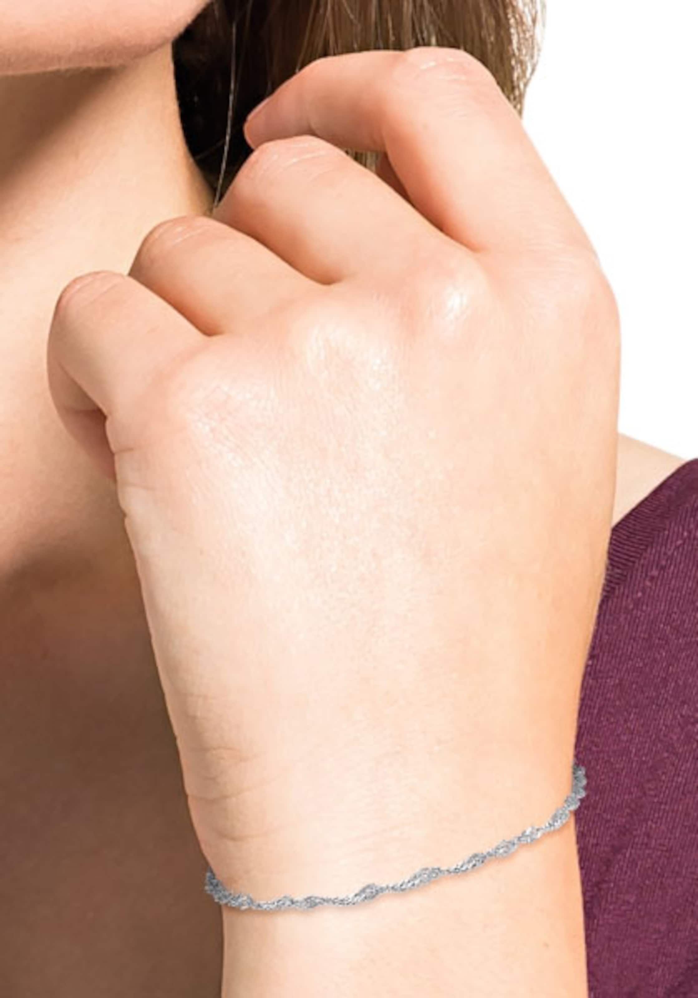 AMOR Bracelet in Silver: front