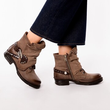 A.S.98 Boots 'Saintec Biker' in Brown: front