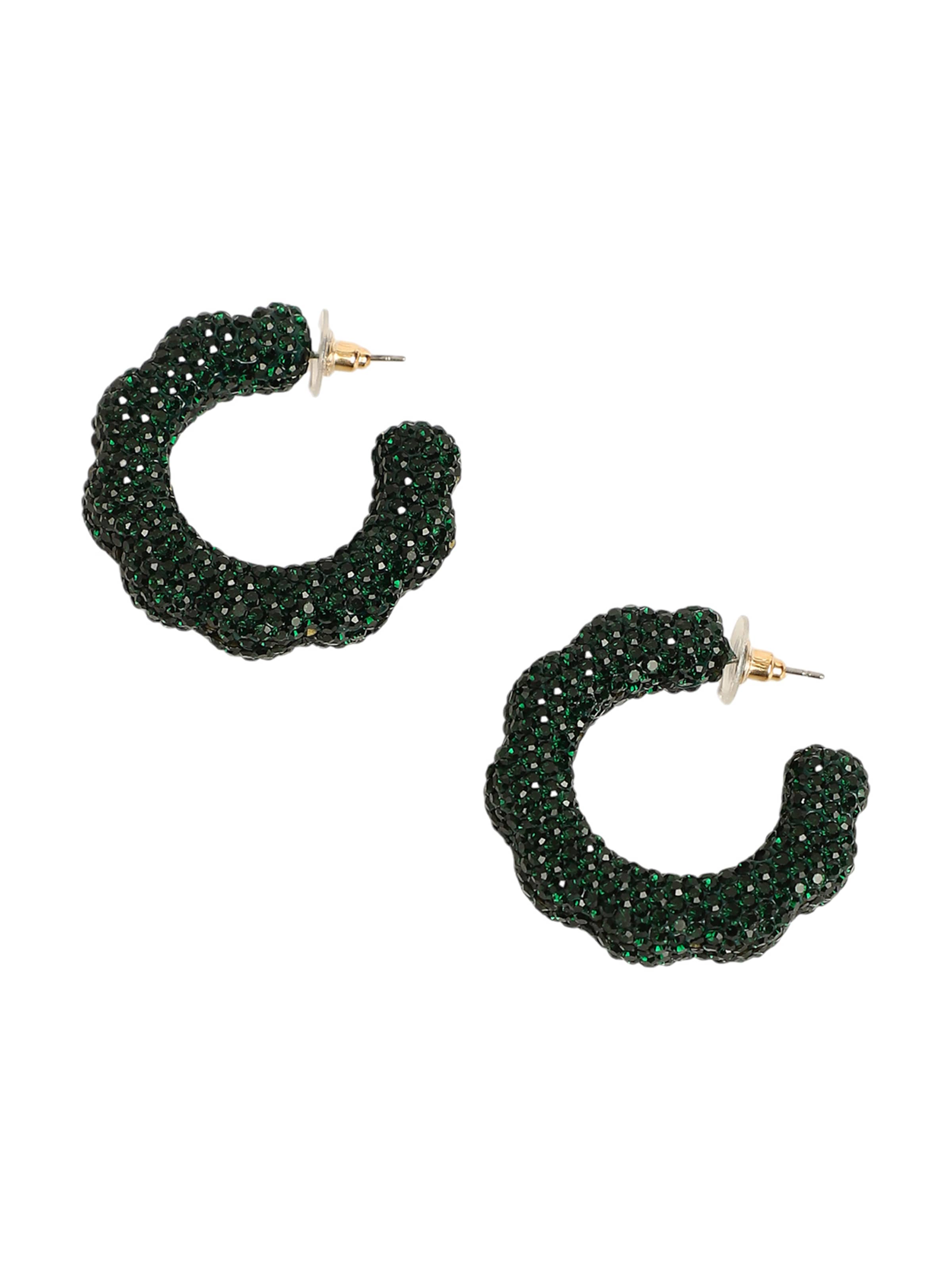 SOHI Náušnice ' Phebe ' – zelená: přední strana