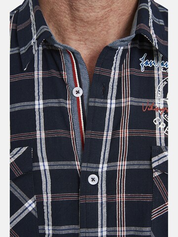Jan Vanderstorm Comfort fit Button Up Shirt ' Berty ' in Blue