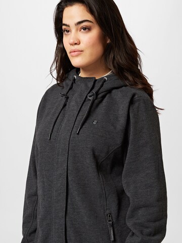 Ragwear Plus Zip-Up Hoodie 'Letti' in Grey