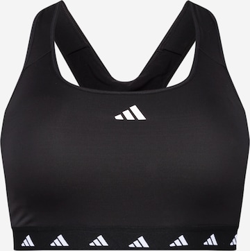 ADIDAS PERFORMANCE Bustier Sportmelltartók 'Powerreact Medium-Support Techfit ' - fekete: elől