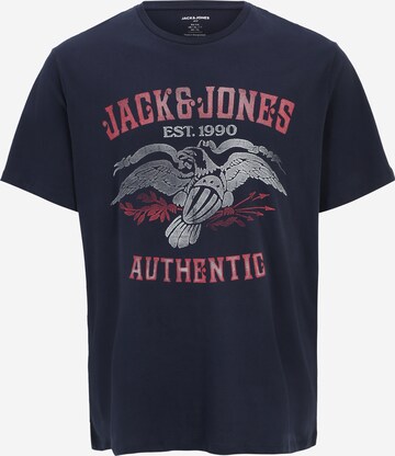 Tricou 'FONNE' de la Jack & Jones Plus pe albastru: față