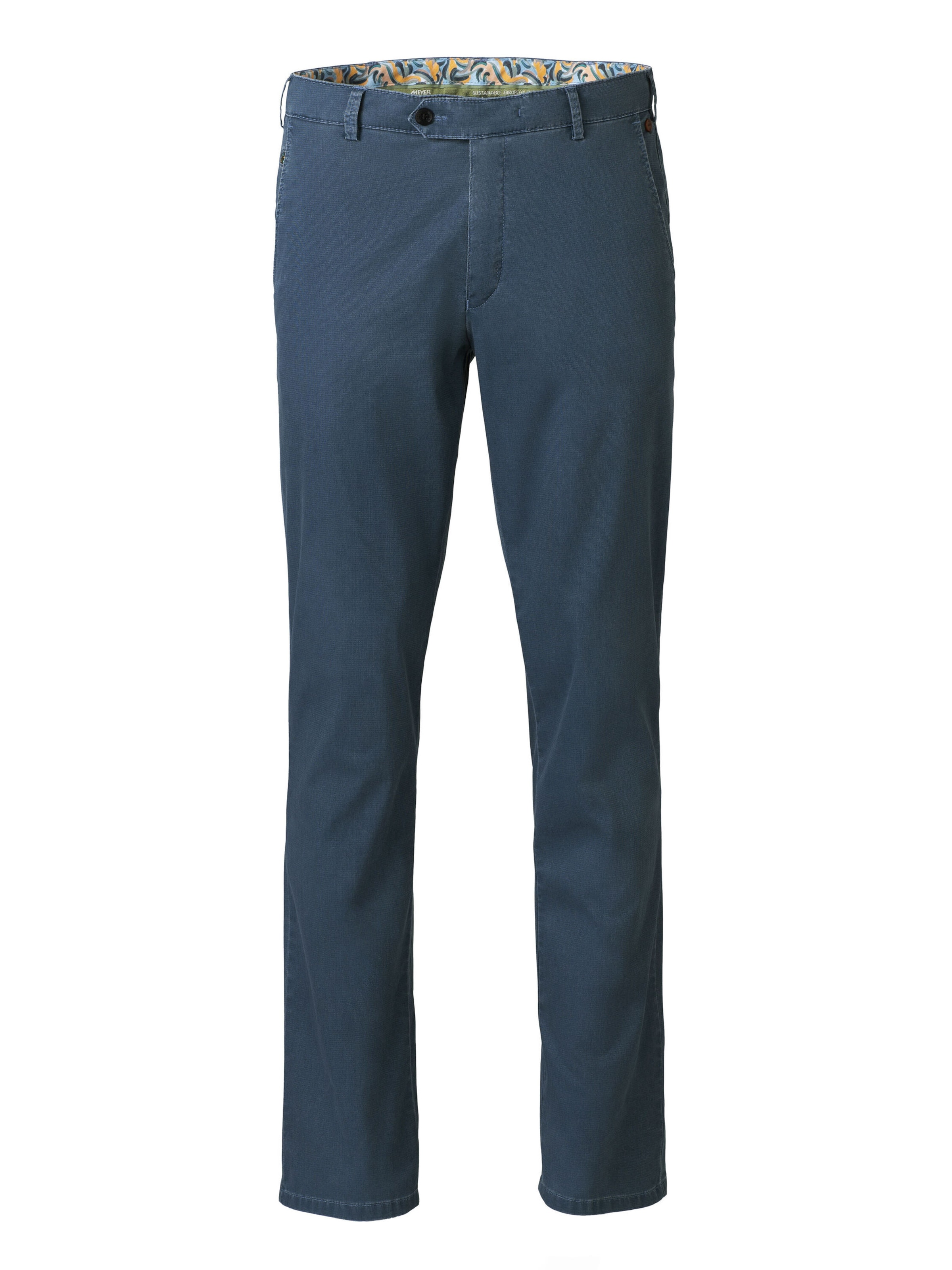 MEYER Regular Chinohose 'Roma' in Blau: Vorderseite