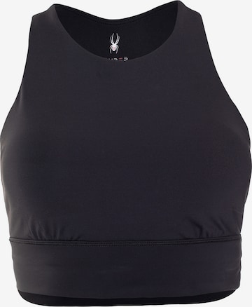 SpyderBustier Sportski grudnjak - crna boja: prednji dio