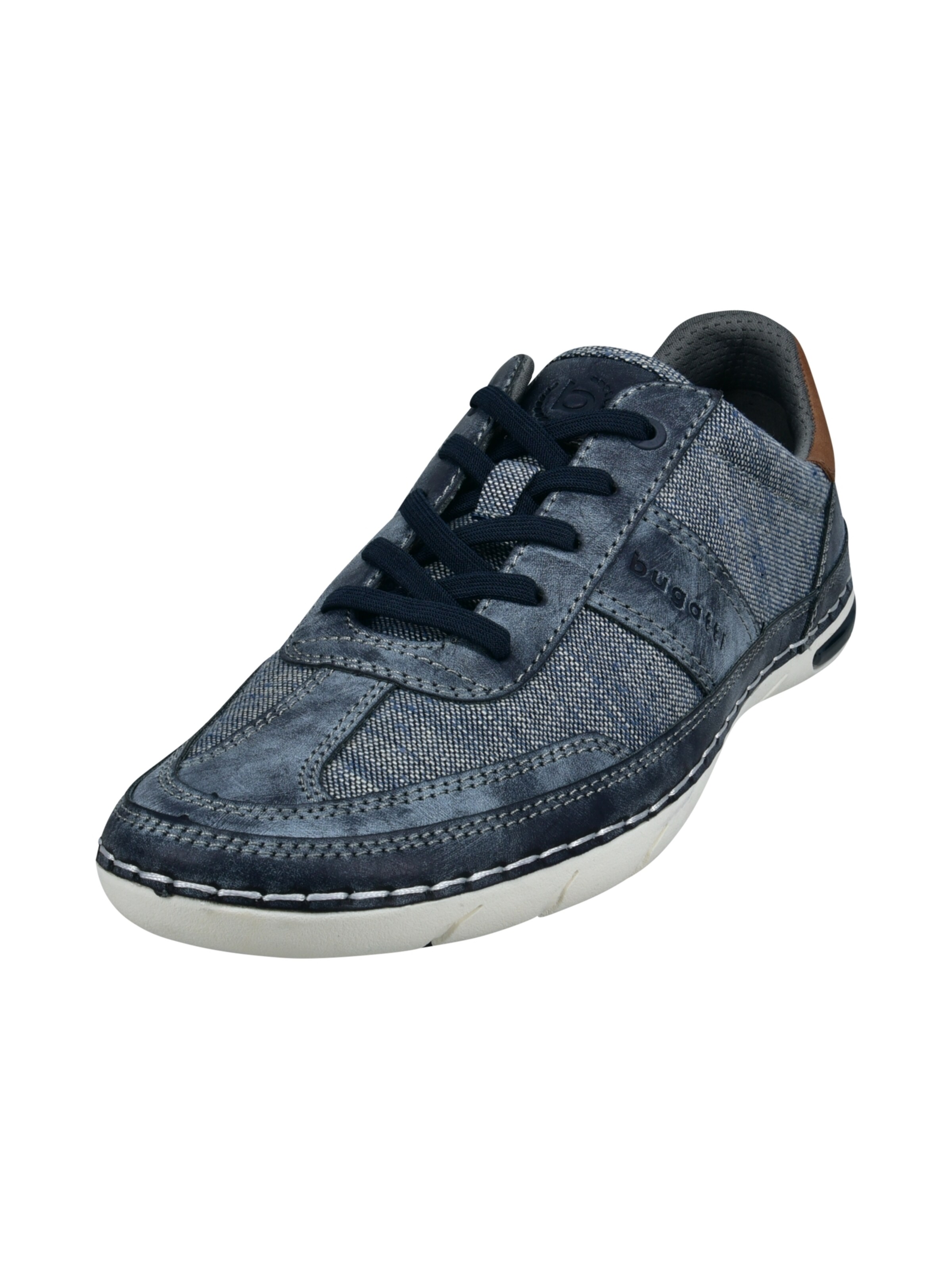 bugatti Athletic Lace-Up Shoes in Blue: front