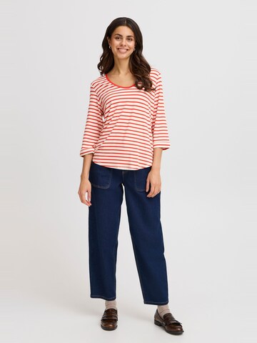 Fransa Shirt ' FRFEPORSI TEE 4 ' in Red