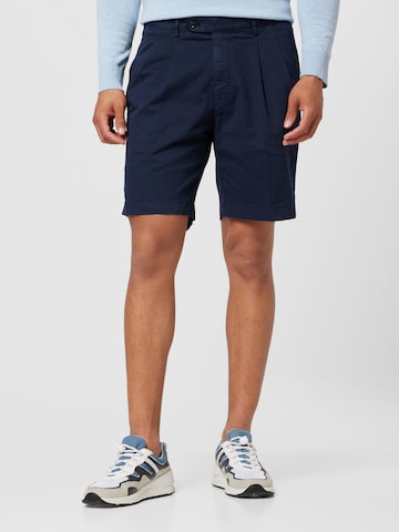 Oscar Jacobson Regular Trousers in Blue: front