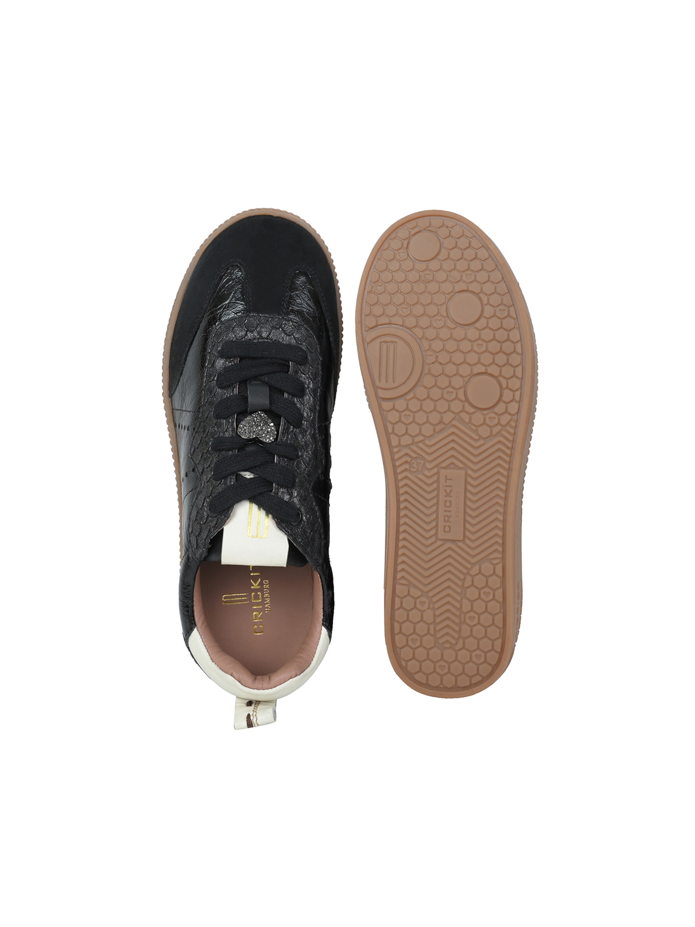 Baskets basses ' RUNA ' Crickit en noir