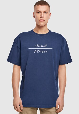 Merchcode T-Shirt 'Mind Fitness' in Blau: Vorderseite