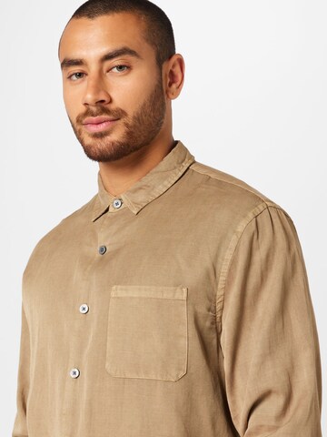 Cotton On Regular fit Button Up Shirt 'Stockholm' in Brown