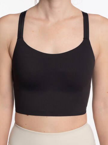 mymotus High Support Sports Bra 'Mymotus Ladies Crop Bra Jet Black FB132' in Black: front