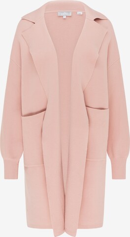 Usha Knitted Coat in Pink: front