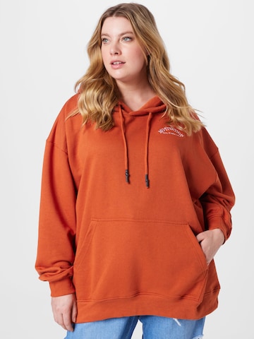 Public Desire Curve Sweatshirt in Orange: front