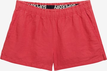 Pantalon Superdry en rouge : devant
