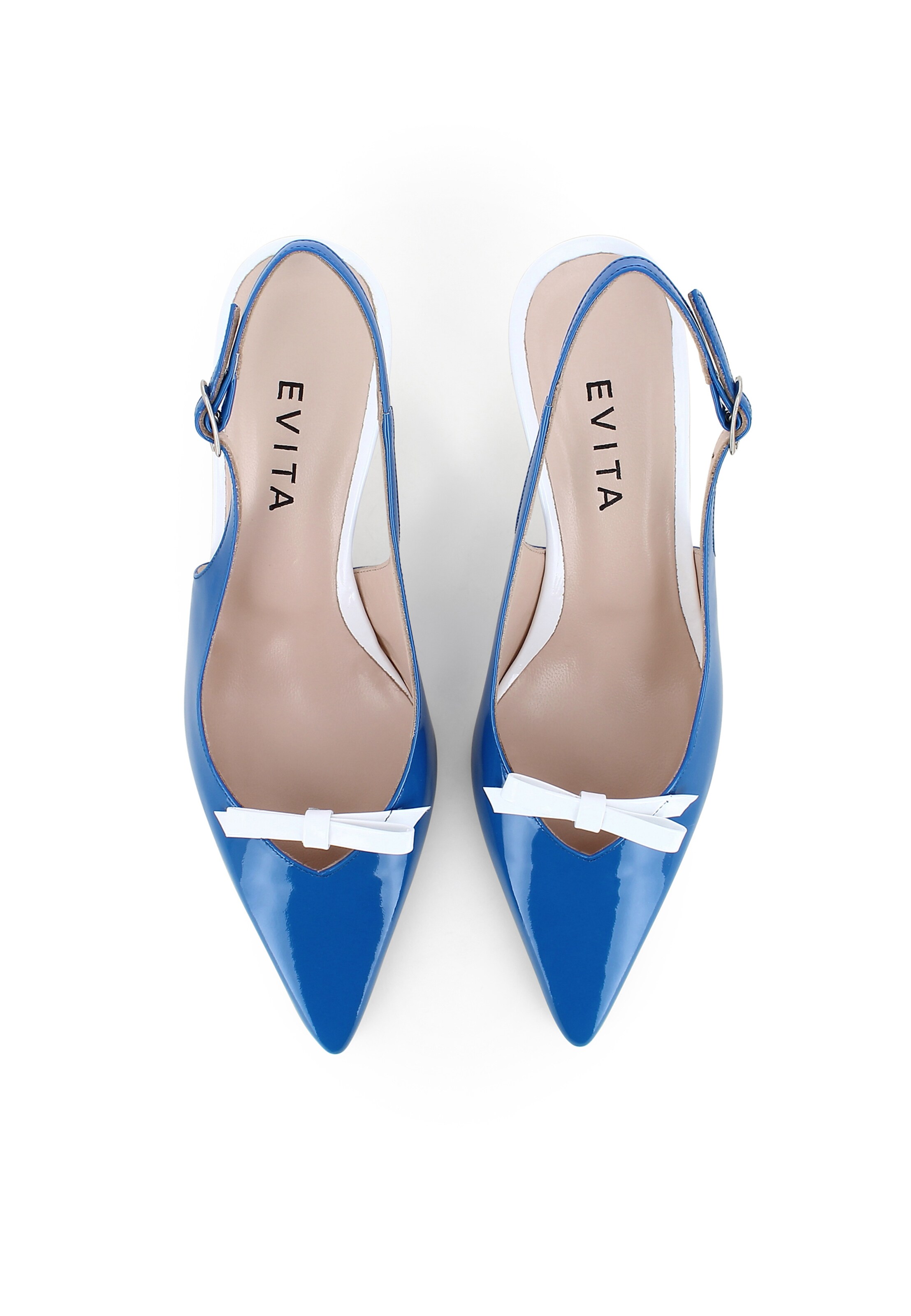 Escarpins à bride arrière 'Perla' EVITA en bleu
