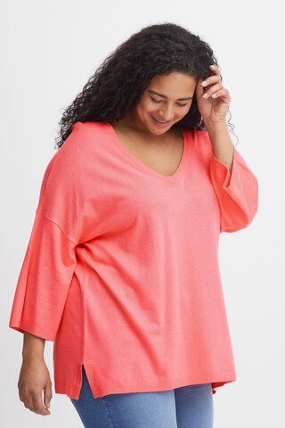 Pull-over 'BLUME' Fransa Curve en rose : devant