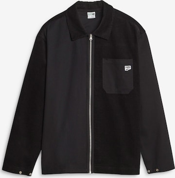 PUMA Comfort fit Button Up Shirt 'DOWNTOWN' in Black: front