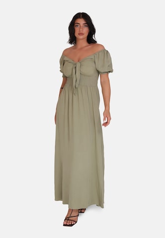 Elara Sommerkleid in Grün: Vorderseite