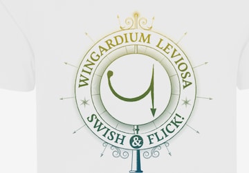 F4NT4STIC Shirt 'Harry Potter Spells Charms' in Wit: voorkant