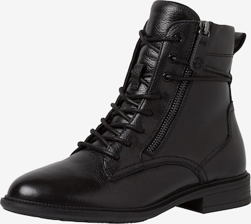 TAMARIS Lace-Up Ankle Boots in Black: front