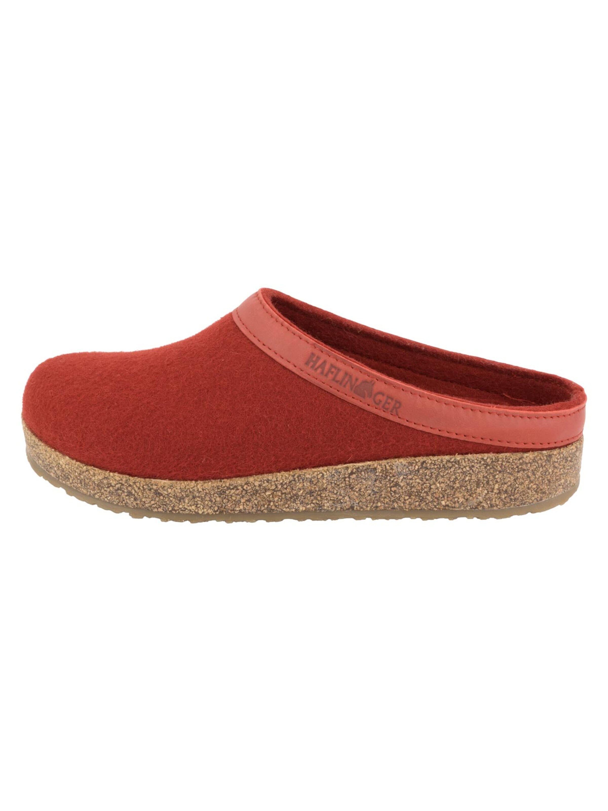 HAFLINGER Clogs 'Torben Grizzly'‌‌‌‌‌‌‌‌‌‌ in Rot: Vorderseite