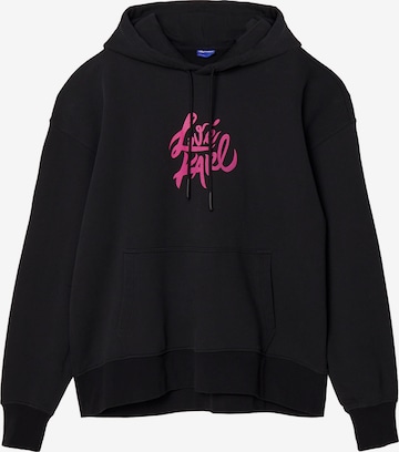 KARL LAGERFELD JEANSSweater majica 'KLJ X ATELIER' - crna boja: prednji dio