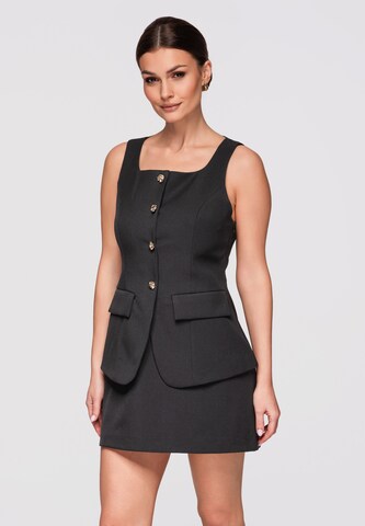 Robe fourreau Ombre en noir : devant