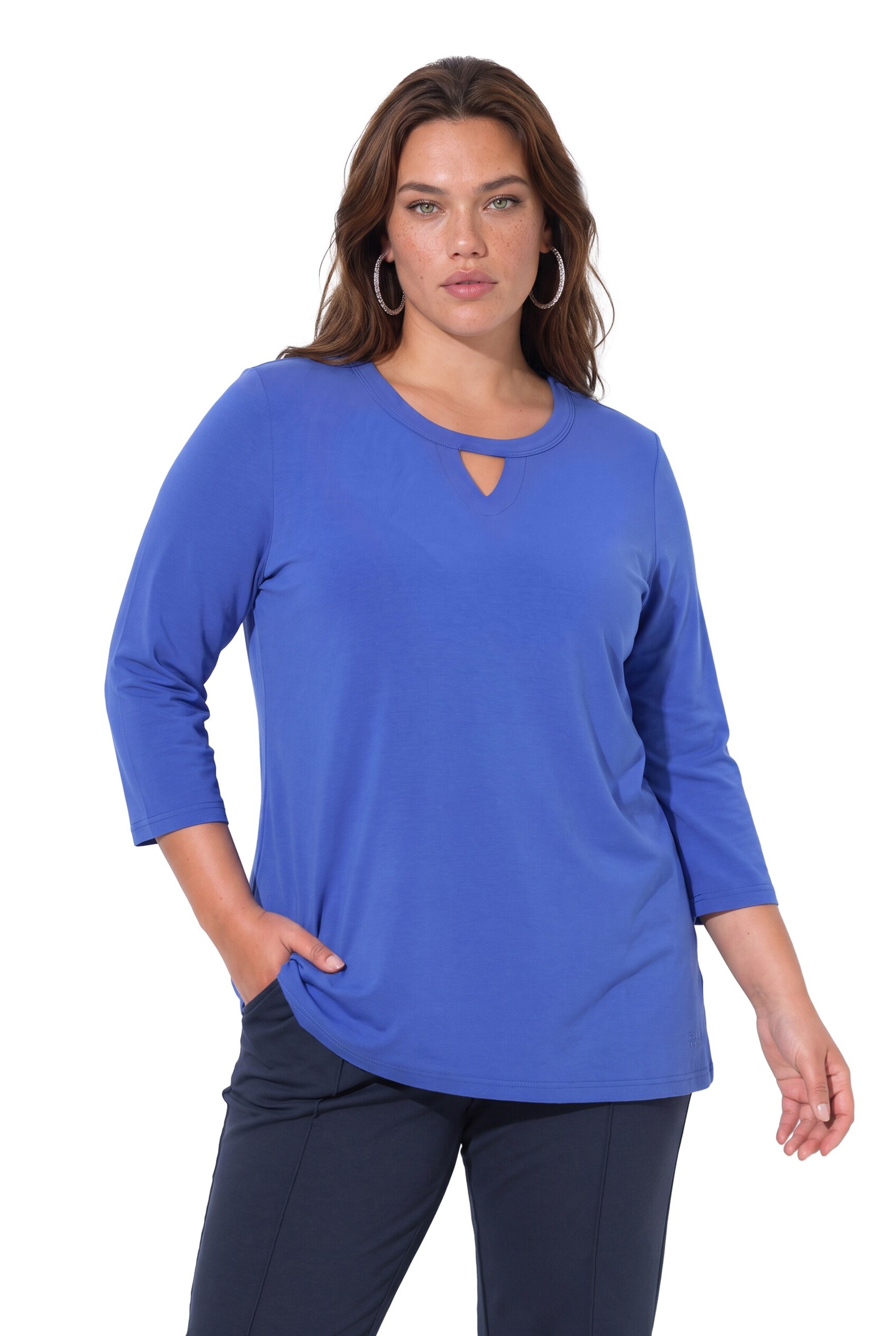 Ulla Popken Shirt in Blau: Vorderseite