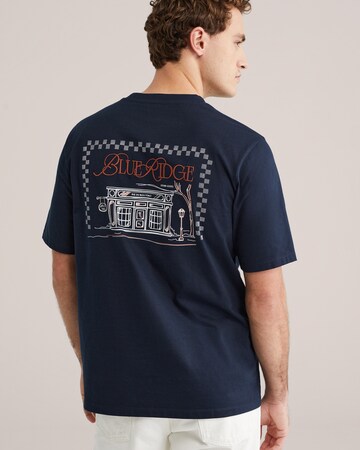 T-Shirt WE Fashion en bleu : devant