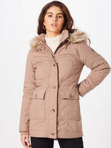 HOLLISTER - Parka meia-estação em castanho: frente