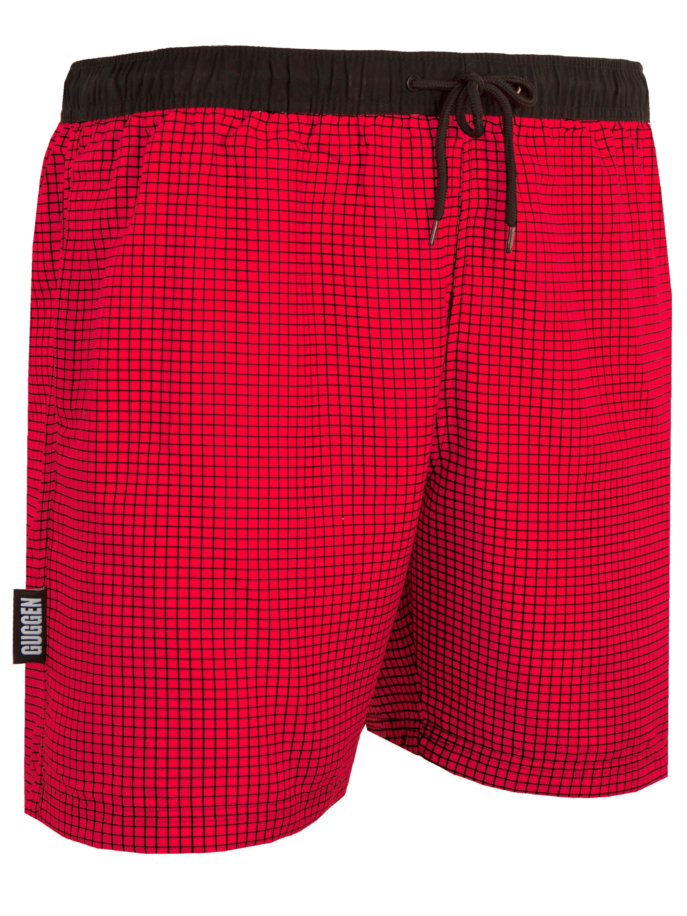 Guggen Mountain Swimming shorts 'Boardshorts Style 6' in Red: front