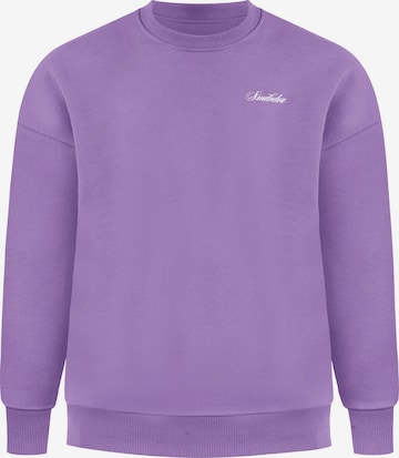Sweat-shirt Smilodox en violet : devant