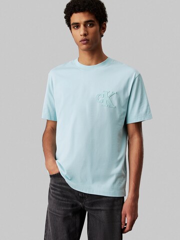 T-Shirt Calvin Klein Jeans en bleu : devant